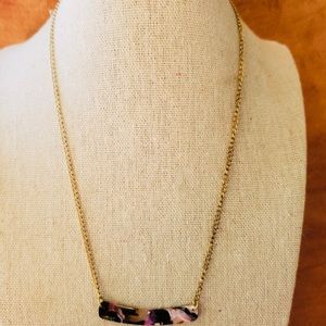 ❌SOLD❌Gold Chain Necklace With Purple Resin